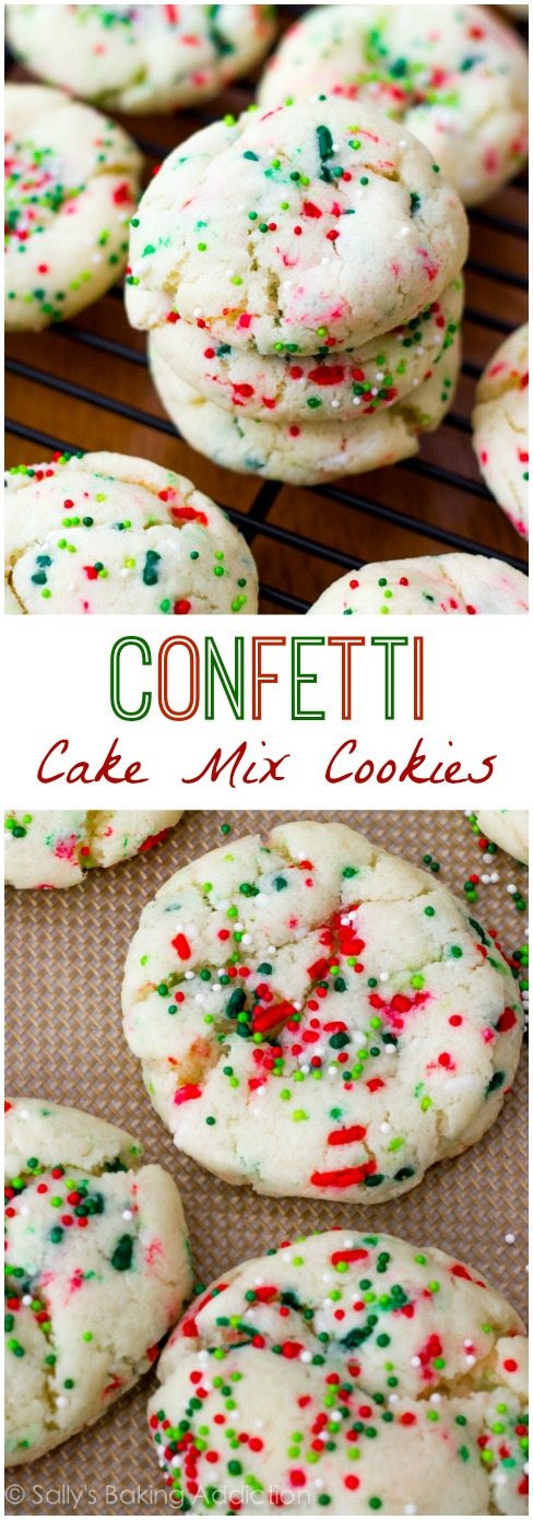 Cake Mix Christmas Cookies
 Confetti Cake Batter Cookies Sallys Baking Addiction