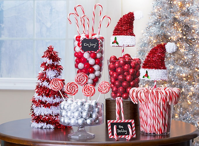 Candy Cane Centerpieces For Christmas
 Candy Cane Christmas Decorations Party City