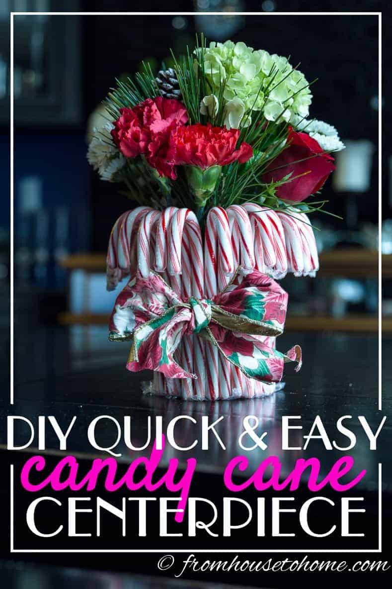 Candy Cane Centerpieces For Christmas
 How to Make A Cheap and Easy Candy Cane Christmas Centerpiece