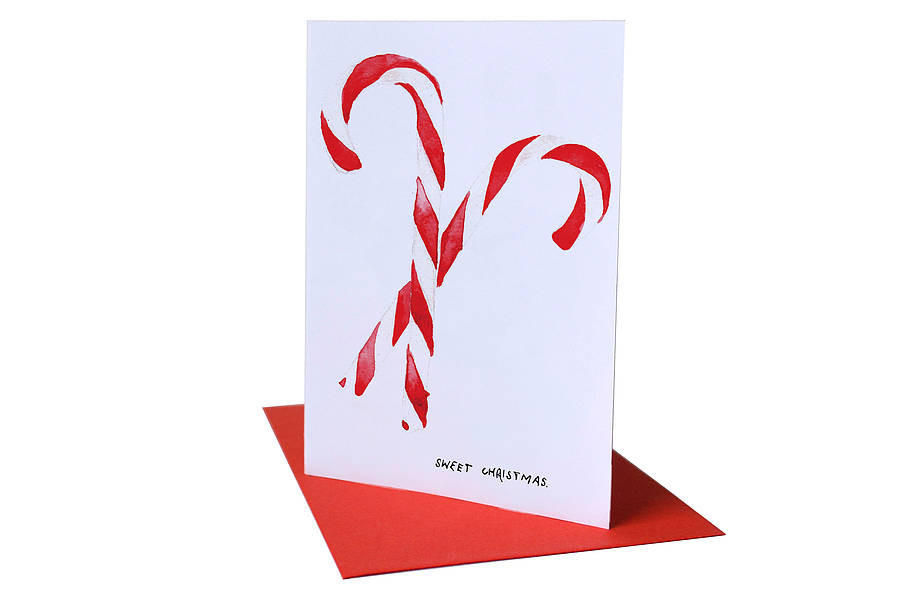 Candy Cane Christmas Cards
 sweet christmas candy cane christmas card by blank