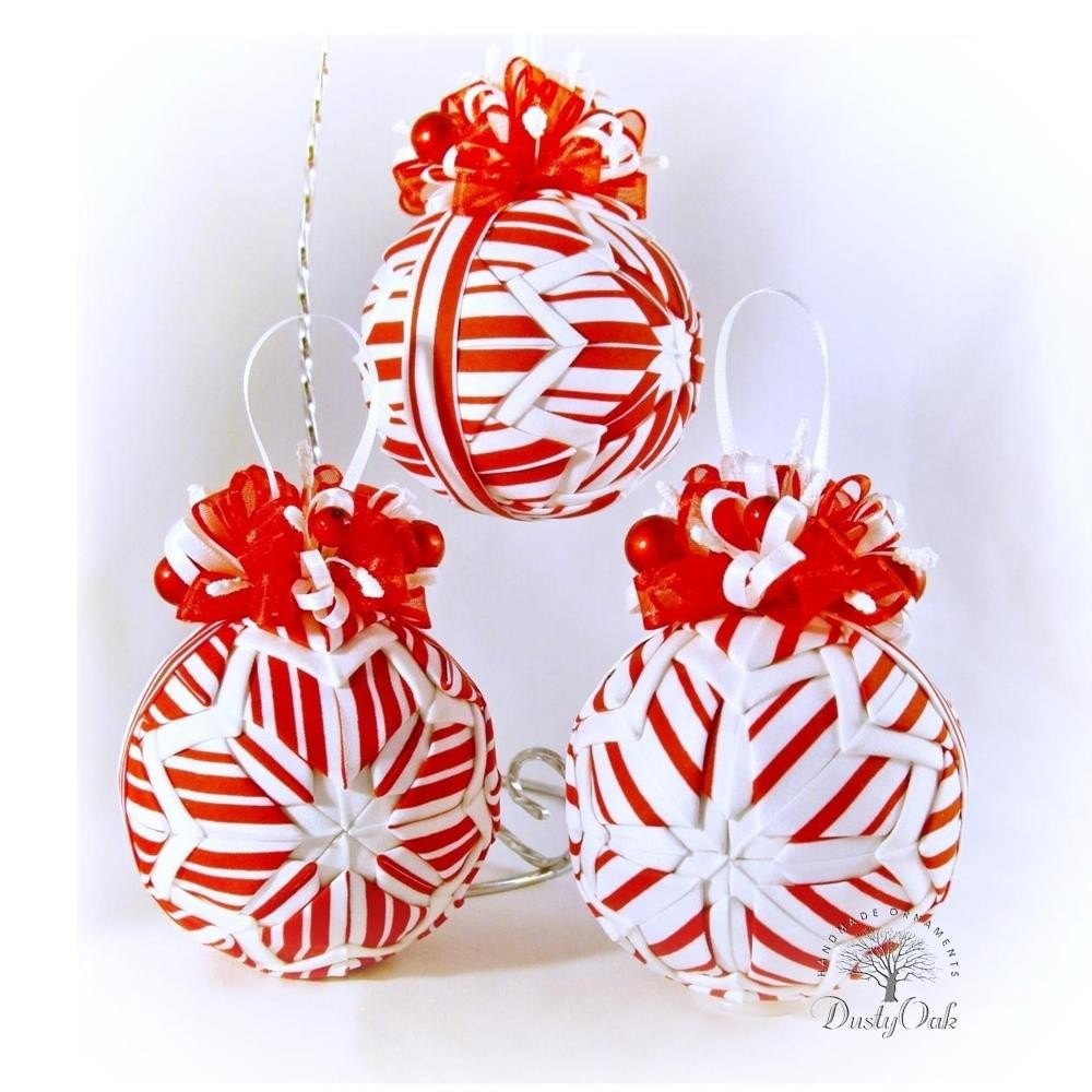 Candy Cane Christmas Ornaments
 candy cane stripes peppermint Christmas ornaments by DustyOak