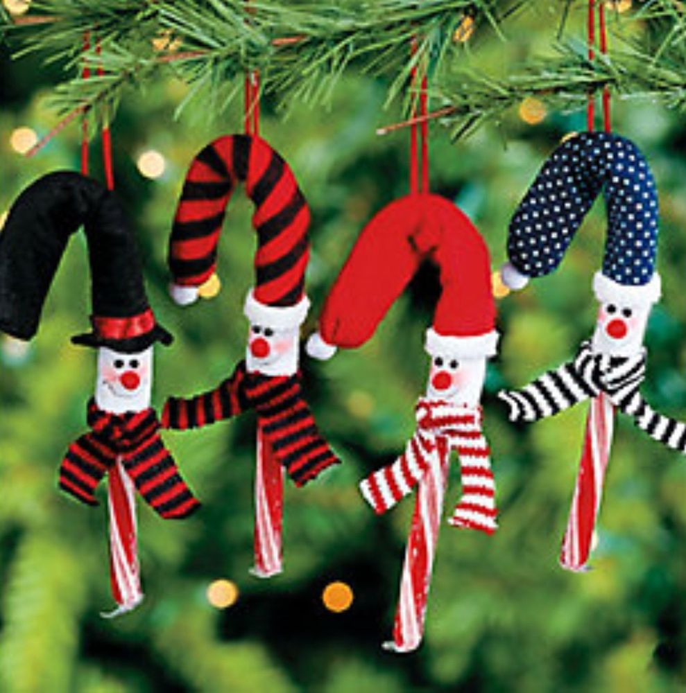 Candy Cane Christmas Ornaments
 24 Snowman Candy Cane Covers Tree Ornaments Christmas