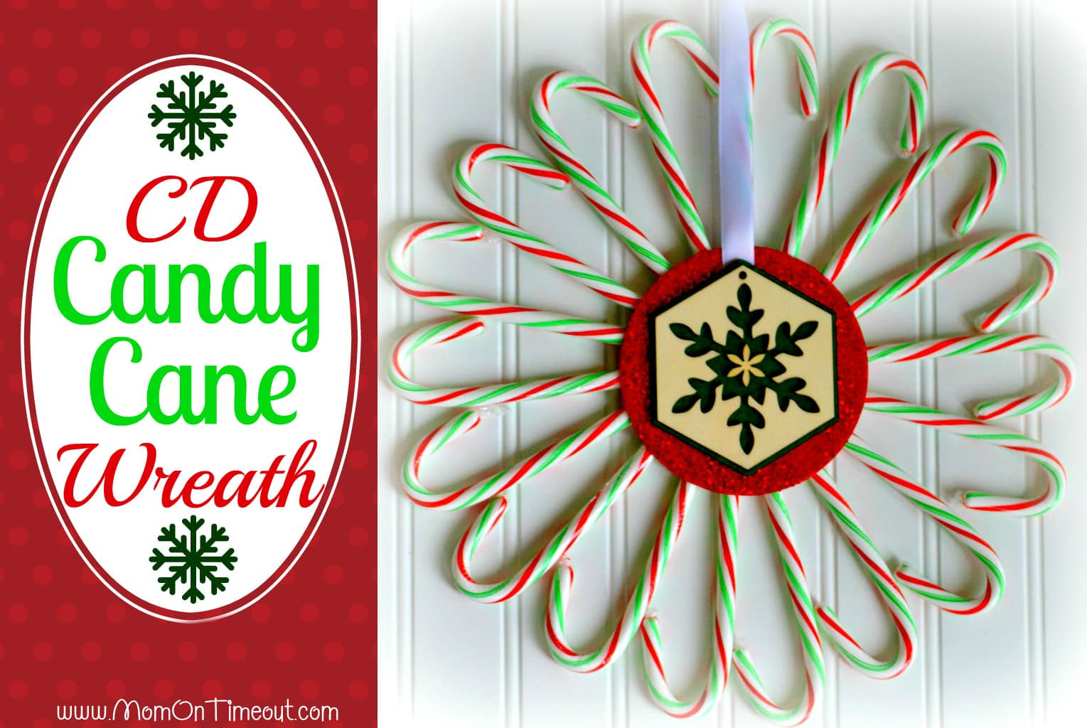 Candy Cane Crafts For Christmas
 Candy Cane CD Wreath Mom Timeout