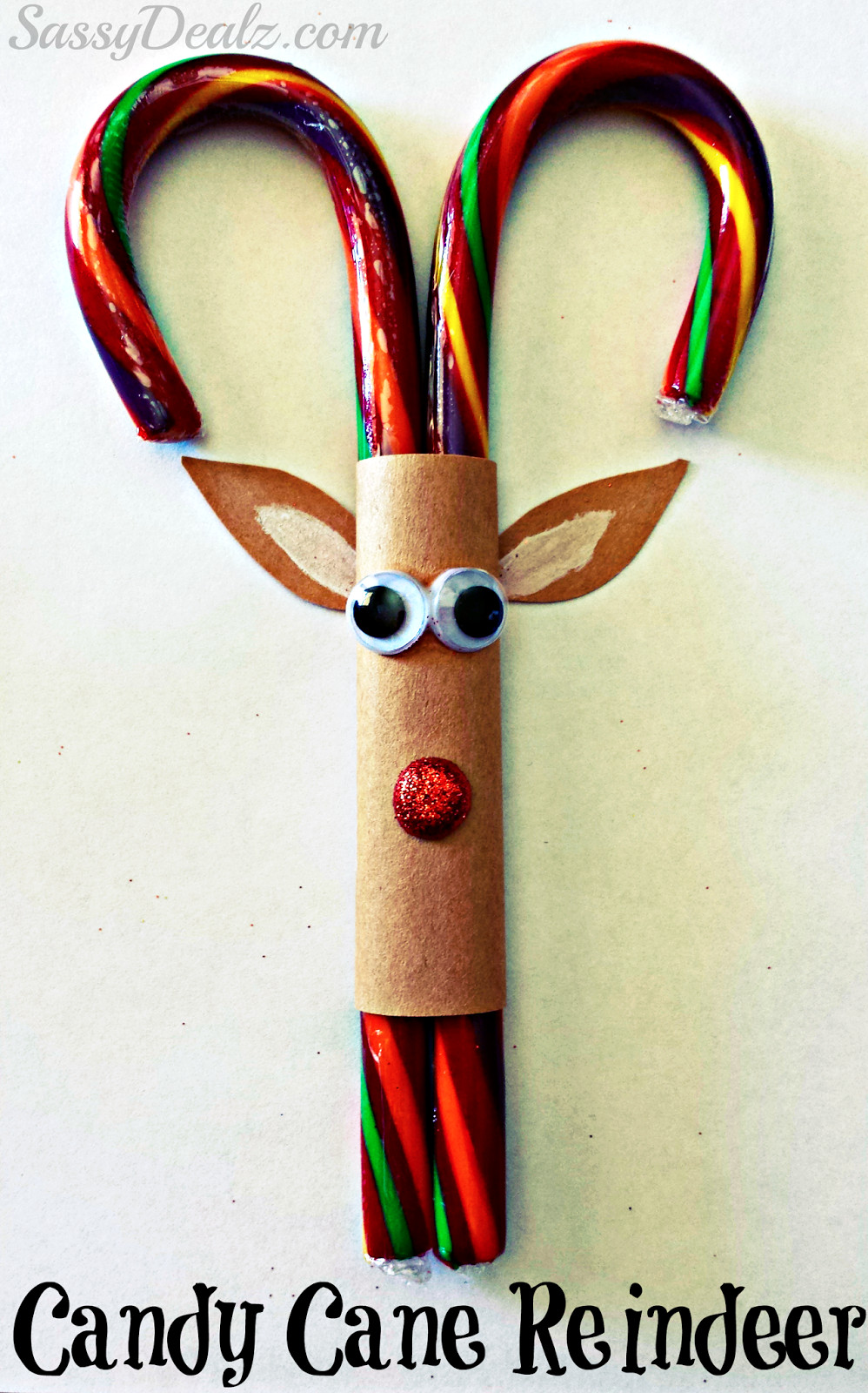 Candy Cane Crafts For Christmas
 Candy Cane Reindeer Christmas Craft or Treat For Kids
