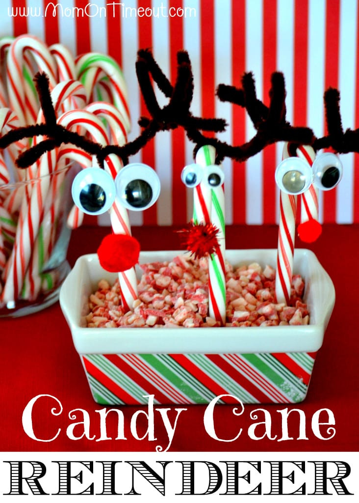 Candy Cane Crafts For Christmas
 Candy Cane Reindeer Craft Tutorial Mom Timeout