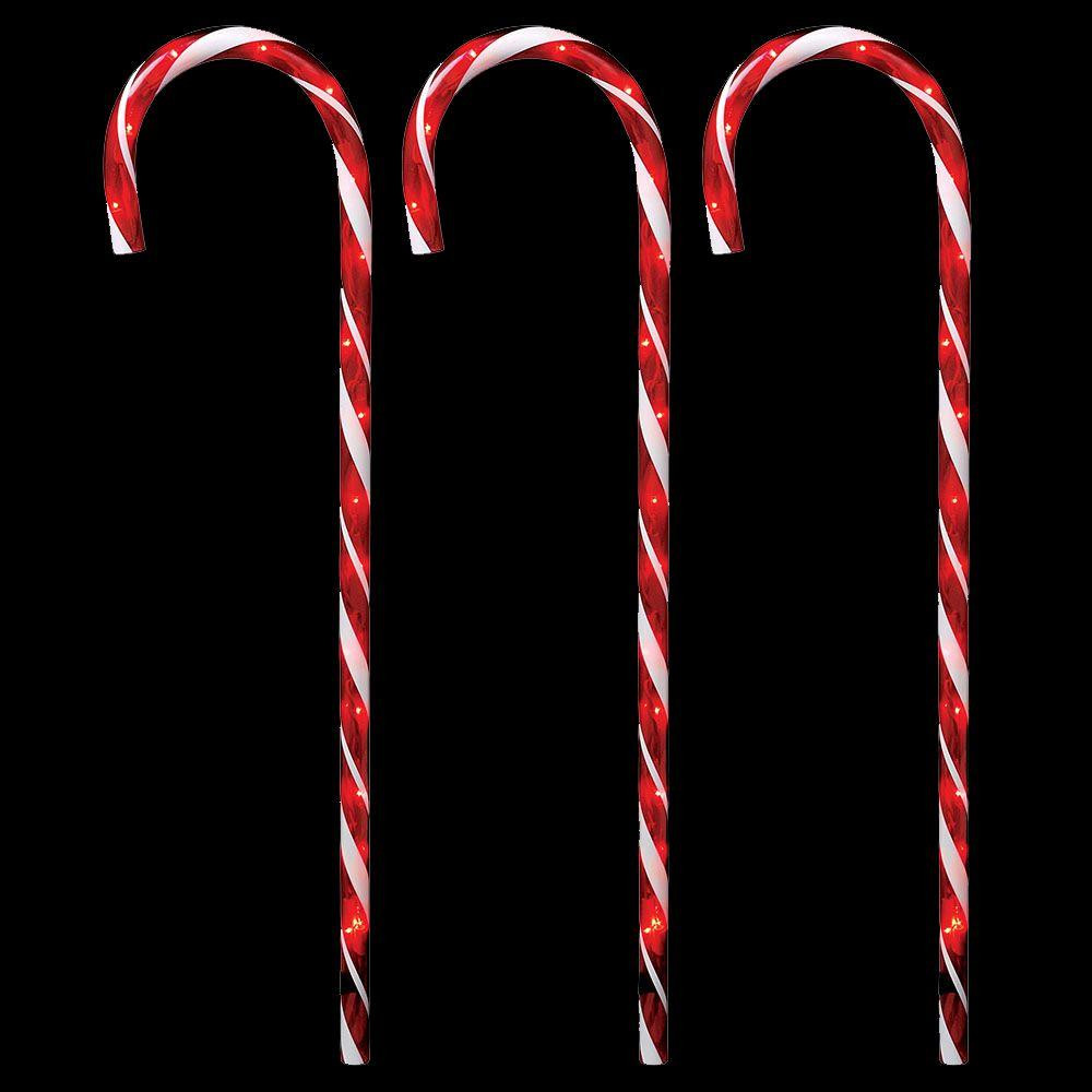 Candy Cane Led Christmas Lights
 Home Accents Holiday 27 in Lighted Candy Canes Set of 3
