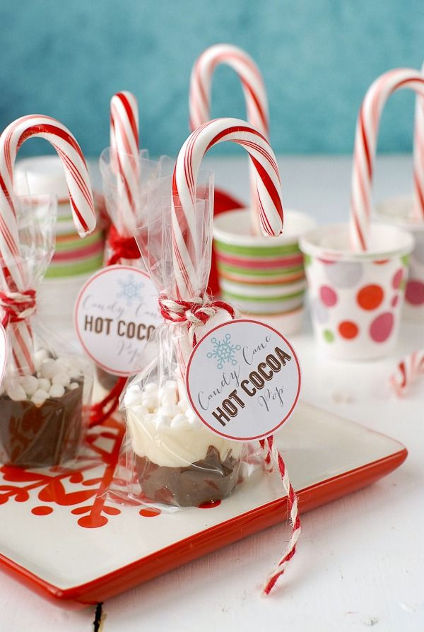Candy Christmas Gifts
 Candy Cane Hot Cocoa Pops Swirl in hot milk for creamy