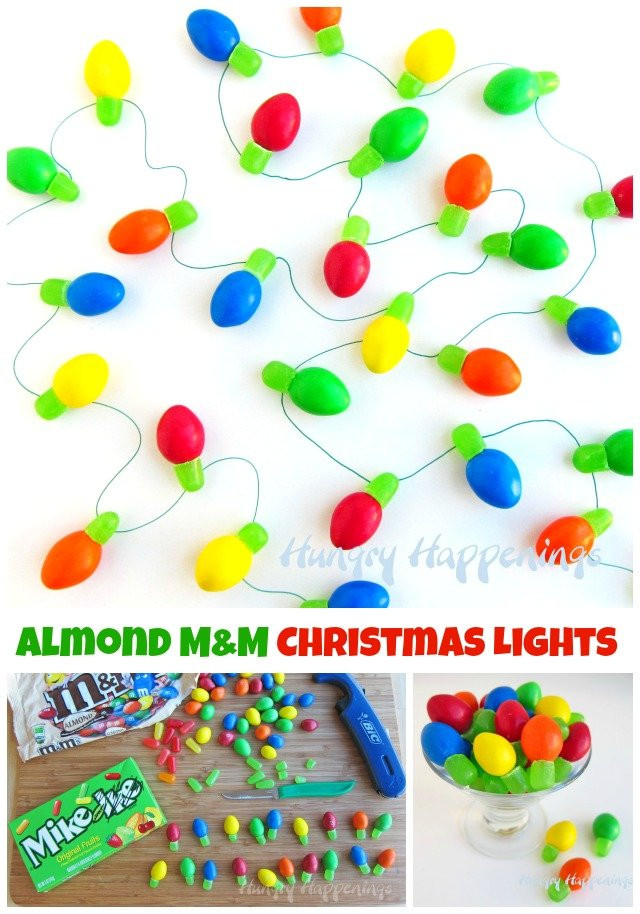 Candy Christmas Lights
 M&M s and Mike and Ike Candy Christmas Lights Quick and