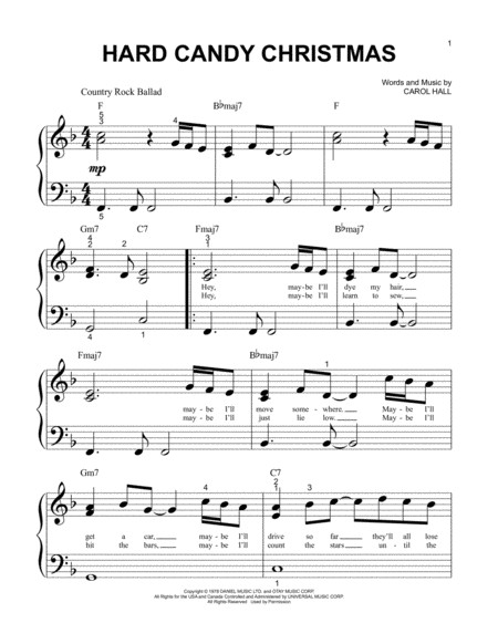 Candy Christmas Songs
 Download Hard Candy Christmas Sheet Music By Dolly Parton