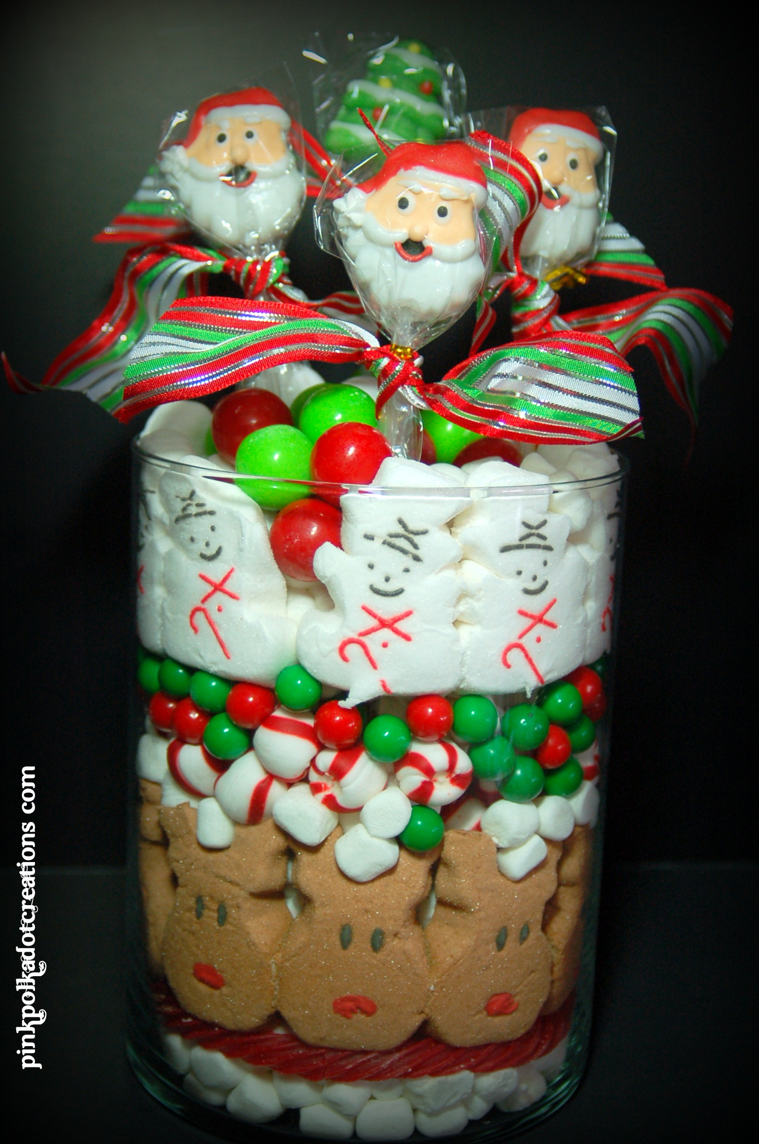 Candy For Christmas
 Christmas Candy Jar Pink Polka Dot Creations