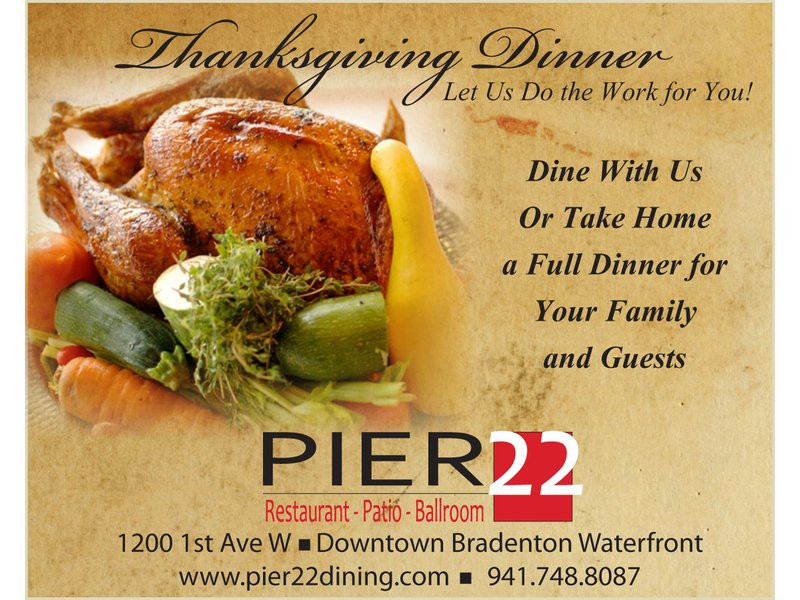 Cater Thanksgiving Dinner
 PIER 22 Restaurant Patio Ballroom and Catering offers a