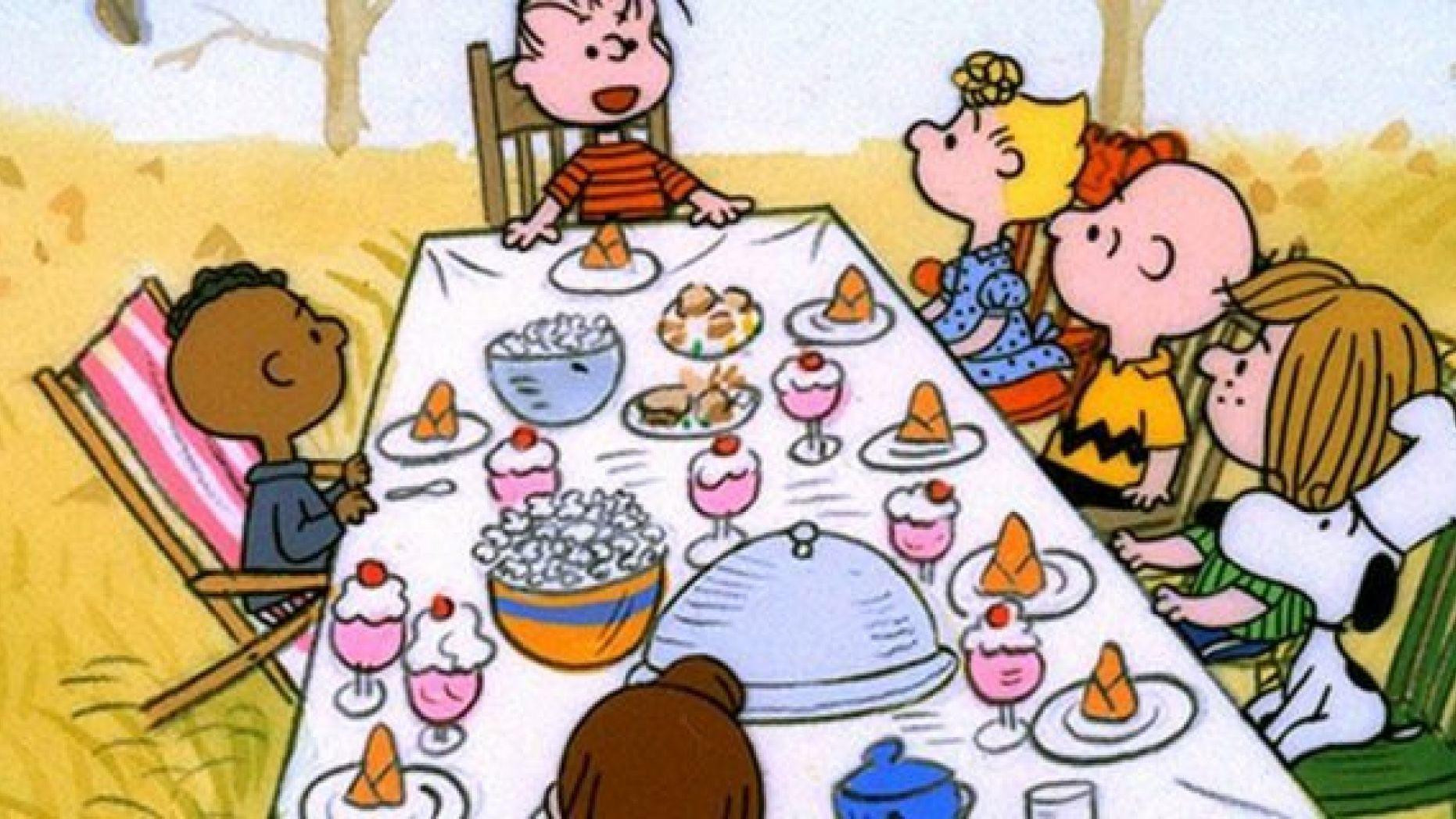 Charlie Brown Thanksgiving Dinner
 Charlie Brown cartoon labelled racist over depiction of