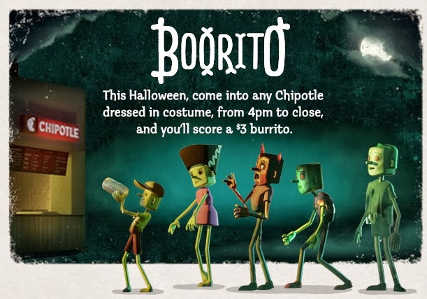 Chipotle 3 Dollar Burritos Halloween
 News Chipotle e in Costume for $3 Burrito on