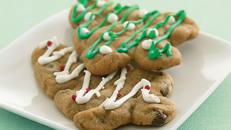 Chocolate Chip Christmas Cookies
 Chocolate Chip Holiday Tree Cookies cookie dough tub