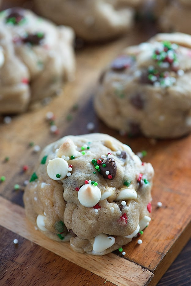 Chocolate Christmas Cookies Recipe
 Chocolate Chip Christmas Cookies — Buns In My Oven