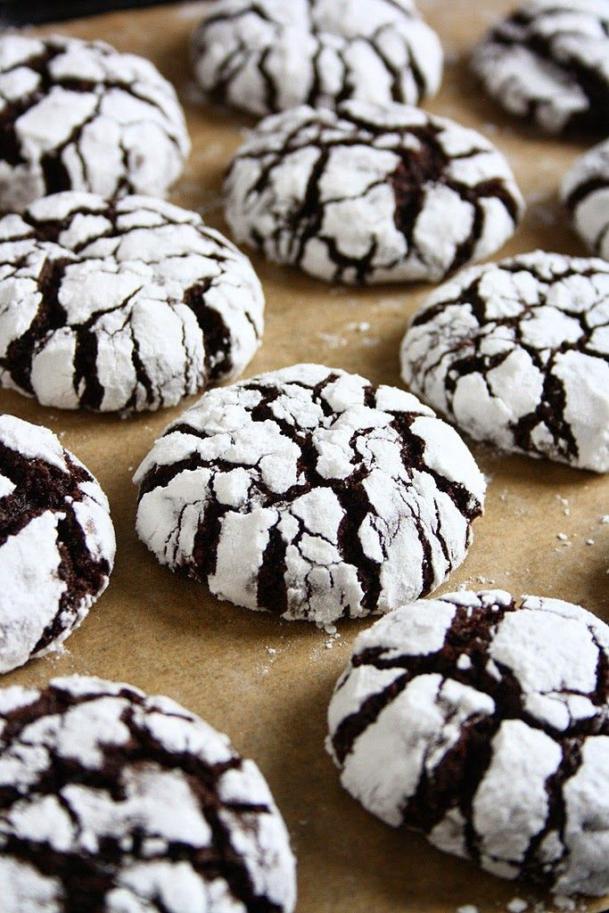 Chocolate Christmas Cookies With Powdered Sugar
 25 best ideas about Chocolate crinkle cookies on