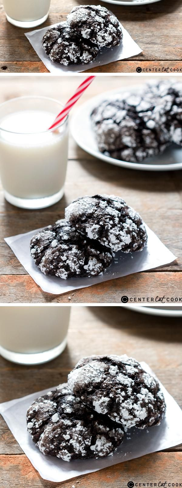 Chocolate Christmas Cookies With Powdered Sugar
 25 best ideas about Chocolate crinkle cookies on