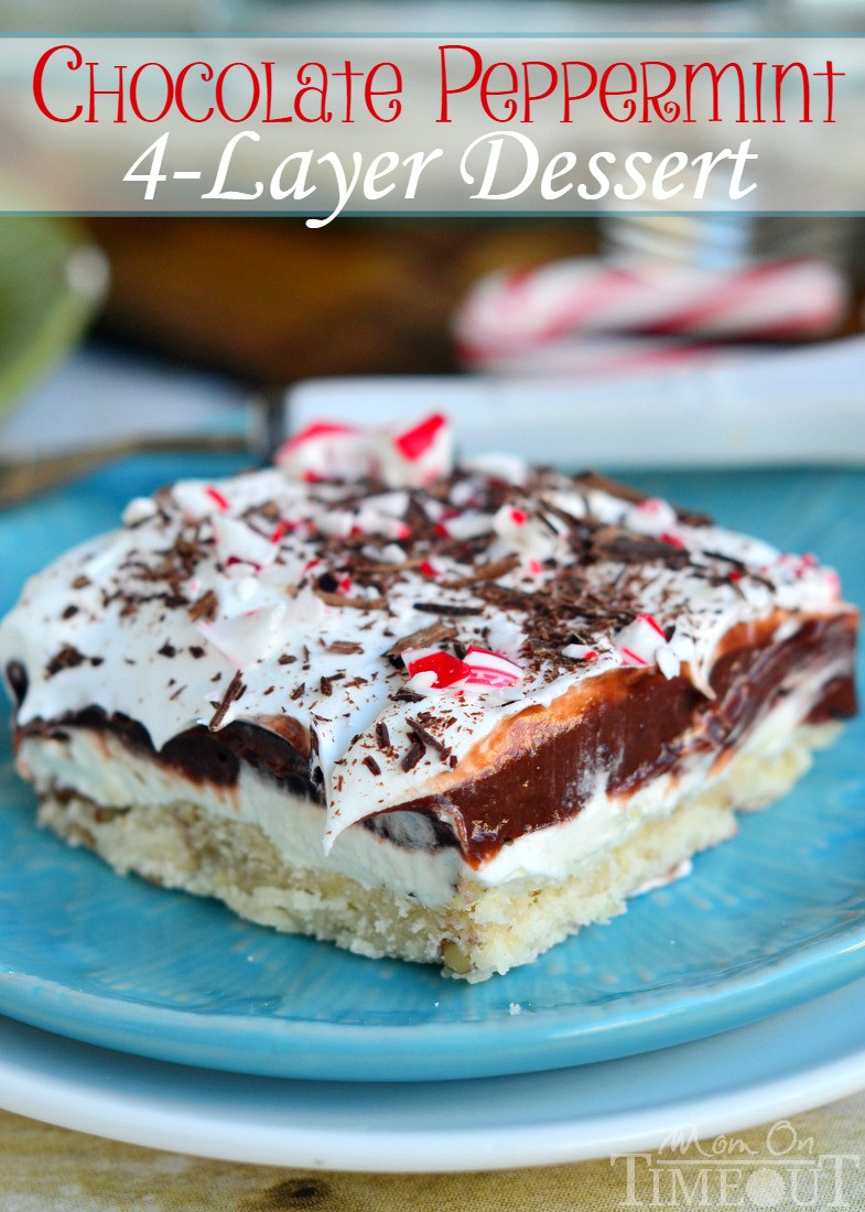 Chocolate Christmas Desserts Easy
 Chocolate Peppermint 4 Layer Dessert Mom Timeout