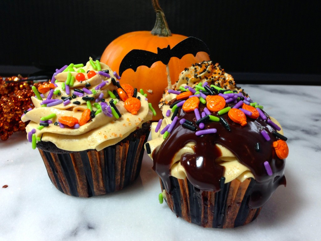 Chocolate Halloween Cupcakes
 Peanut Butter & Chocolate Cupcakes for Halloween