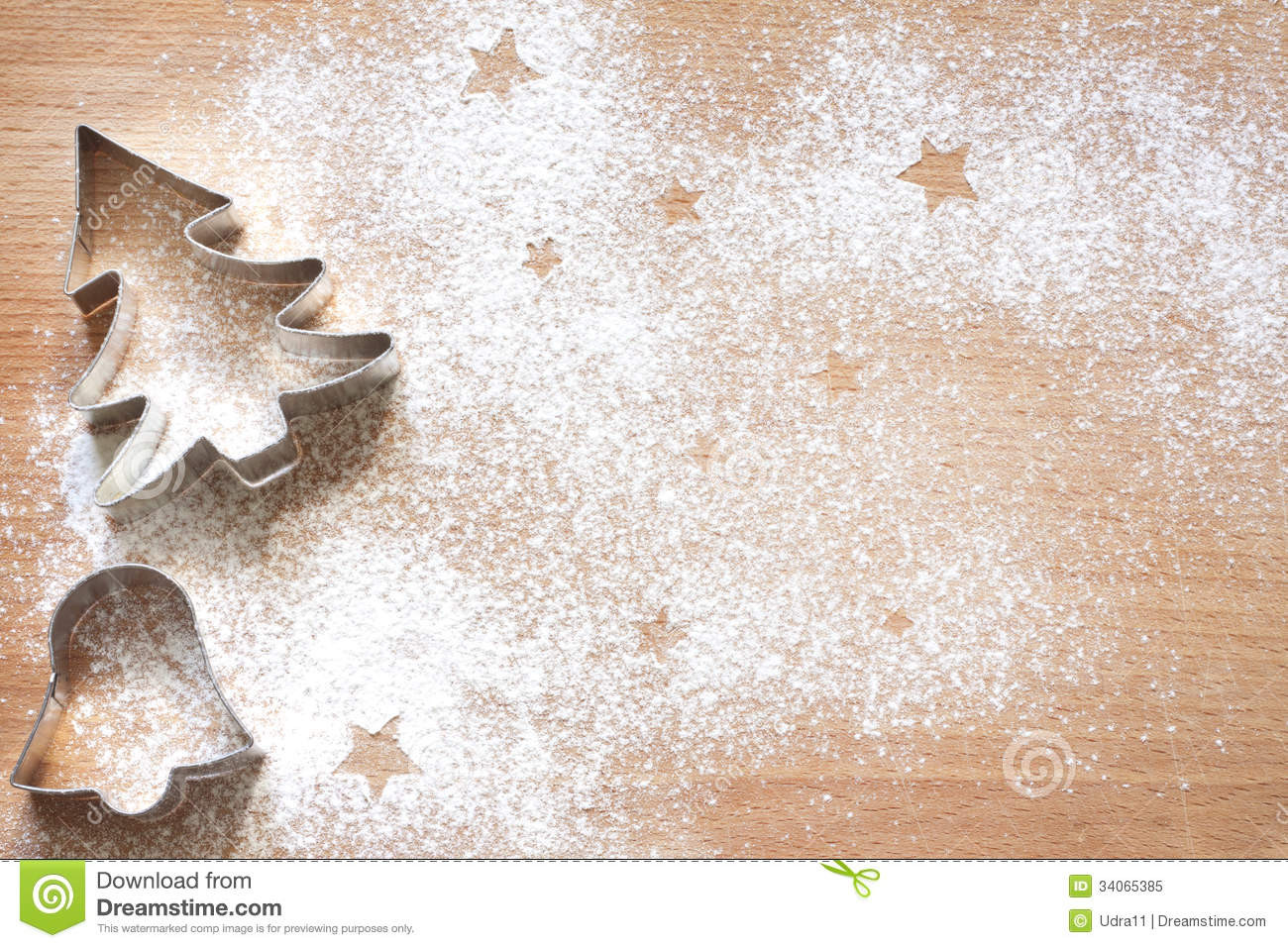 Christmas Baking Background
 Abstract Christmas Food Background With Cookies Stock