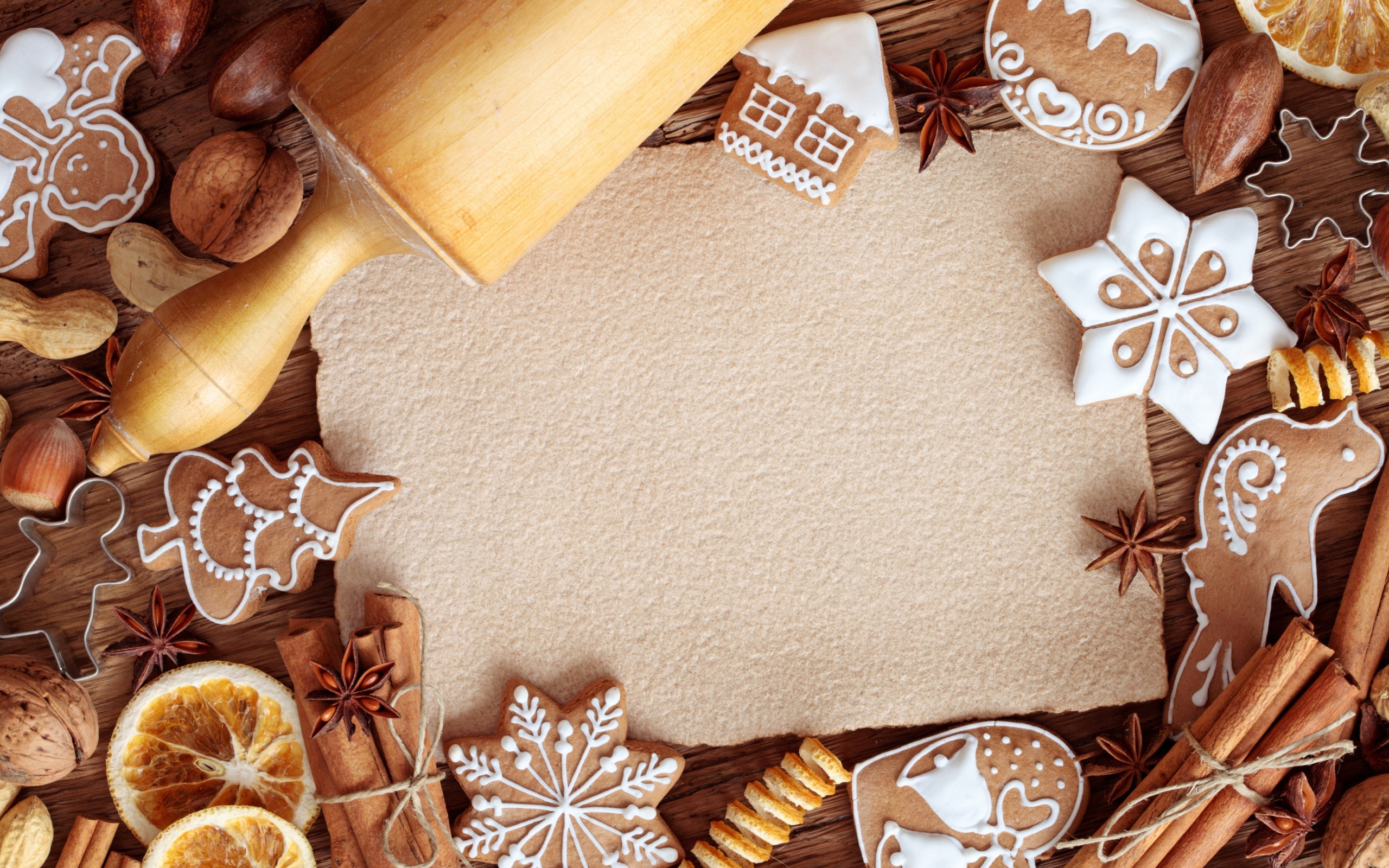 Christmas Baking Background
 Preparation of Christmas cookies Desktop wallpapers
