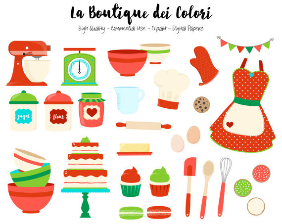 Christmas Baking Clipart
 Christmas Baking Clipart Cute Graphics PNG Red and