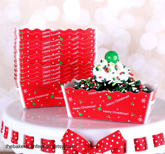 Christmas Baking Pans
 MINI Christmas Loaf Baking Pans in Red with Merry Christmas