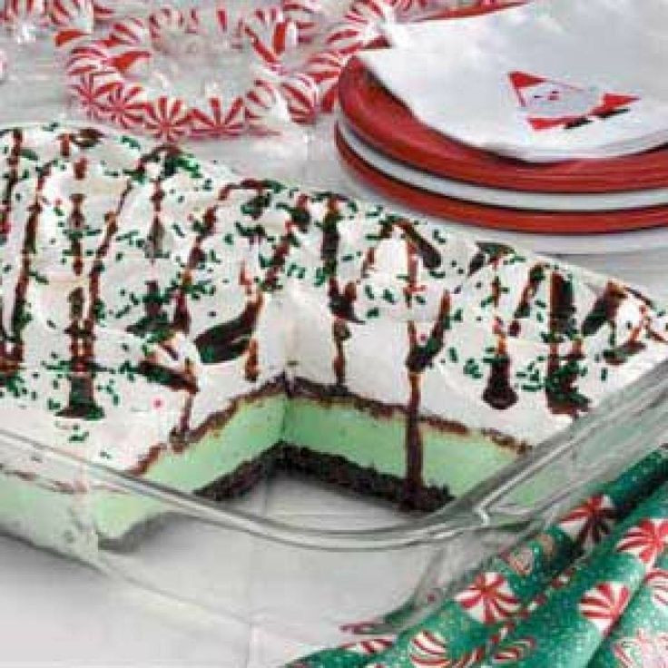 Christmas Baking Pinterest
 Festive Mint Cream Dessert Recipe holiday baking