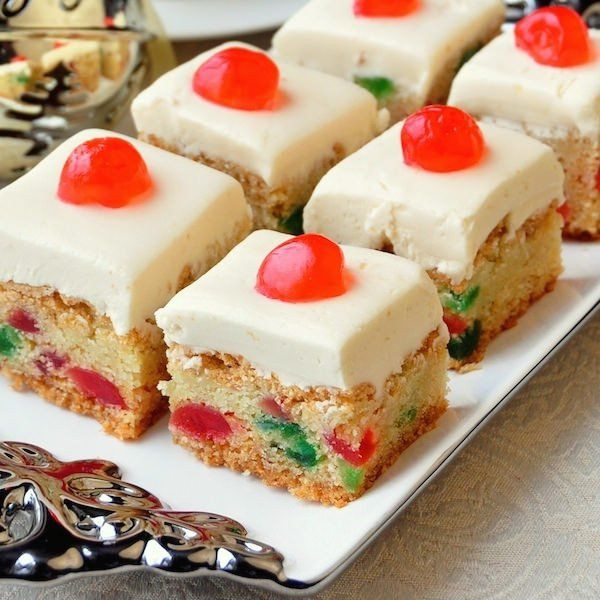 Christmas Baking Squares
 Cherry Cake Squares Recipe Desserts
