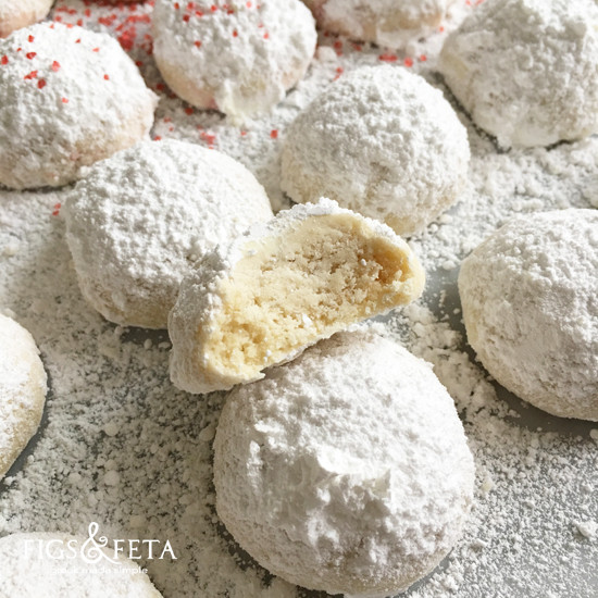 Christmas Ball Cookies Powdered Sugar
 Kourabiethes Powdered Sugar Greek Butter Cookies Figs