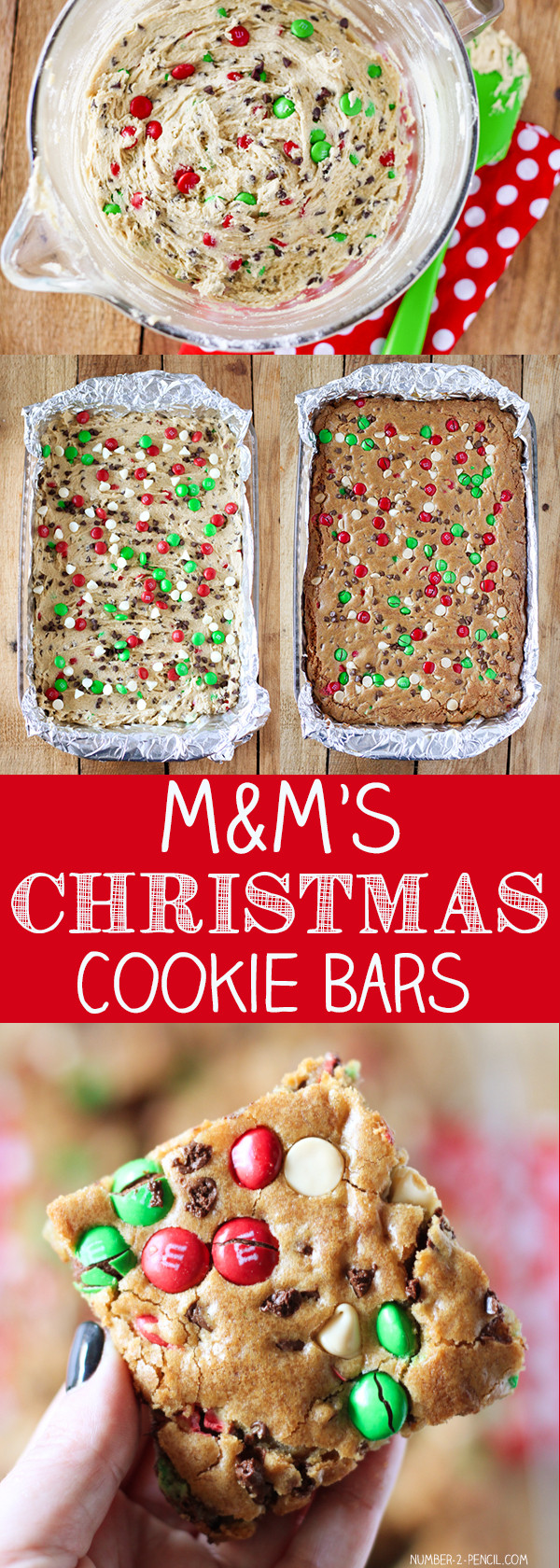 Christmas Bar Cookies
 M&M S Christmas Cookie Bars No 2 Pencil
