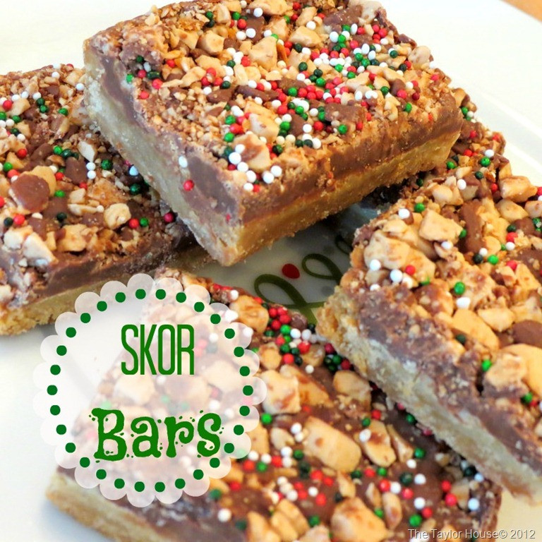 Christmas Bar Cookies Recipe
 Christmas Skor Bars