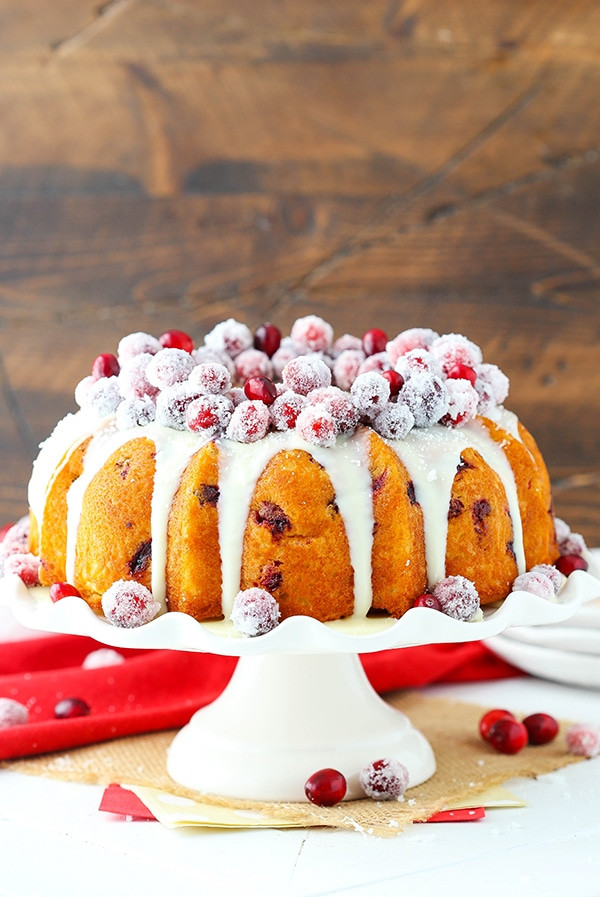 Christmas Bunt Cakes
 Sparkling Cranberry White Chocolate Bundt Cake Life Love