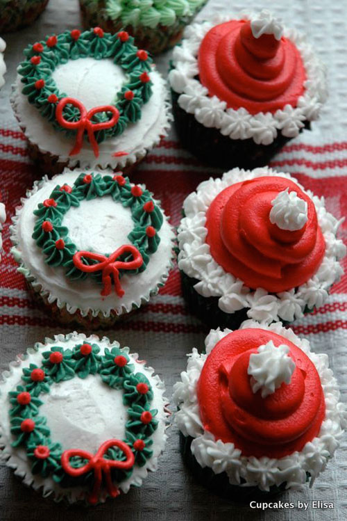 Christmas Cake Cupcakes
 30 Easy Christmas Cupcake Ideas