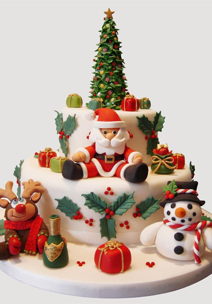 Christmas Cakes Pinterest
 1000 ideas about Fondant Christmas Cake on Pinterest