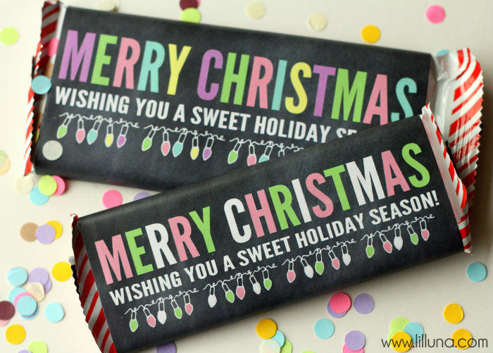 Christmas Candy Bar Wrappers
 FREE Christmas Prints
