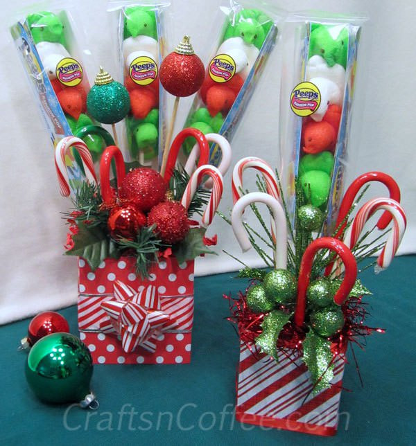 Christmas Candy Baskets
 12 Lovely Candy Gram Bouquets for the Whole Year