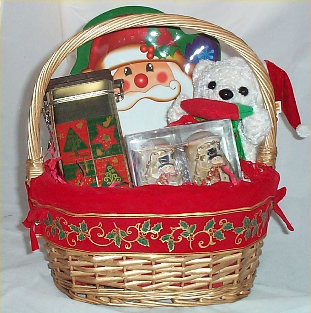 Christmas Candy Baskets
 Gift Basket Santa Holiday Candy Salt Pepper Serving Tray
