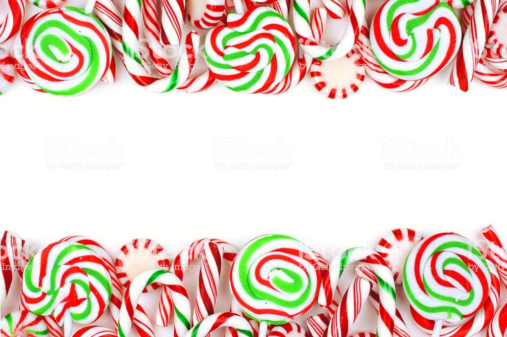 Christmas Candy Border
 Christmas Candy Double Border Over A White Background
