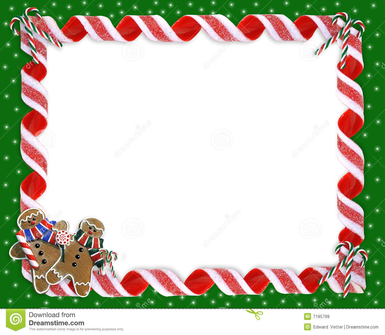 Christmas Candy Border
 Christmas Border Cookies And Candy Royalty Free Stock