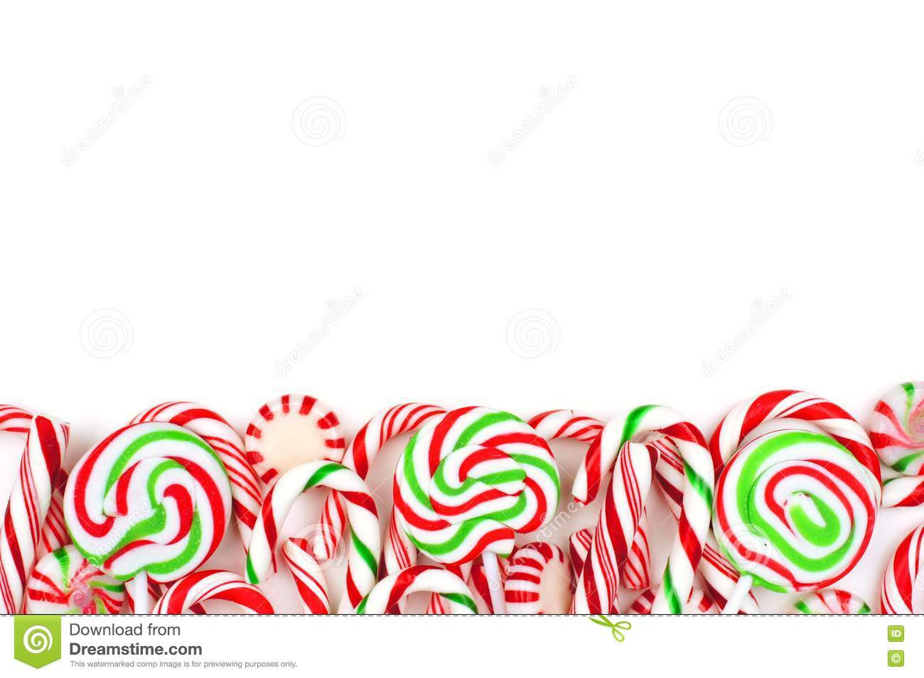 Christmas Candy Border
 Christmas Candy Border With Lollipops And Candy Canes