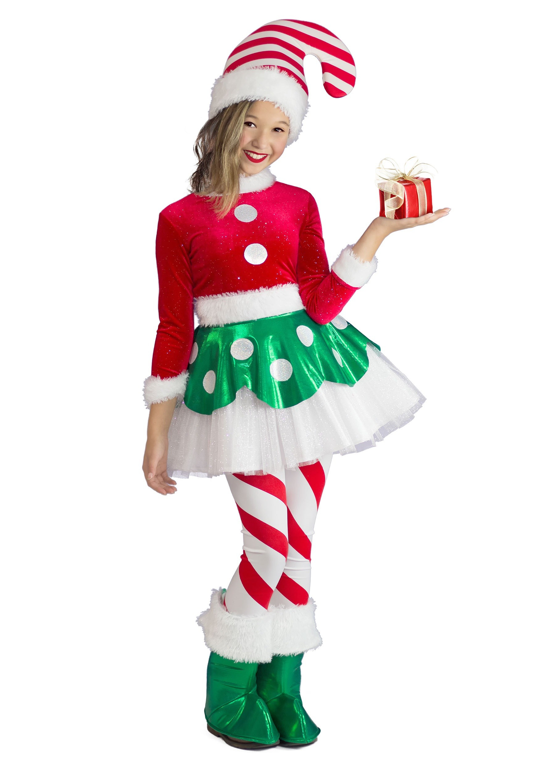 Christmas Candy Cane Costume
 Candy Cane Elf Princess Costume
