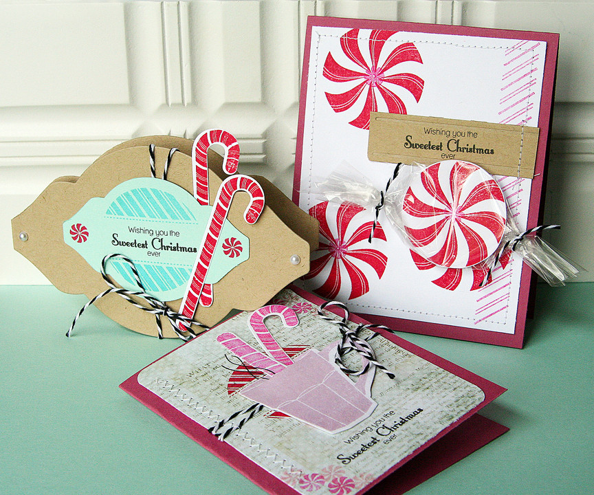 Christmas Candy Card
 Homespun with Heart Candy Cane Christmas