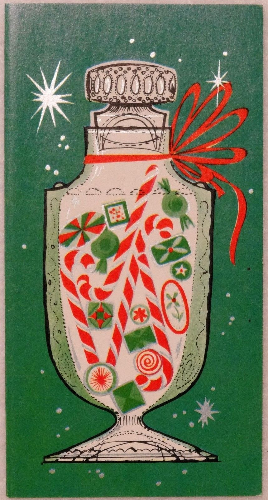 Christmas Candy Card
 Details about 1678 60s Mid Century Candy Jar Vintage