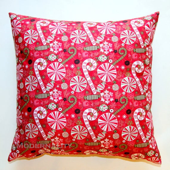 Christmas Candy Clearance
 CLEARANCE Christmas Pillow Cover Candy by ModernalityHomeDecor