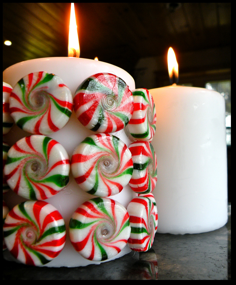 Christmas Candy Crafts
 Killer Crafts DIY Holiday Peppermint Candy Candle