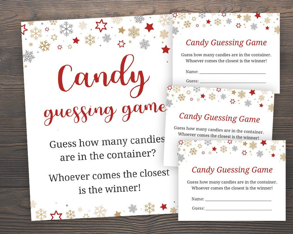 Christmas Candy Games
 Winter Baby Shower Games Candy Guessing Game Guess How