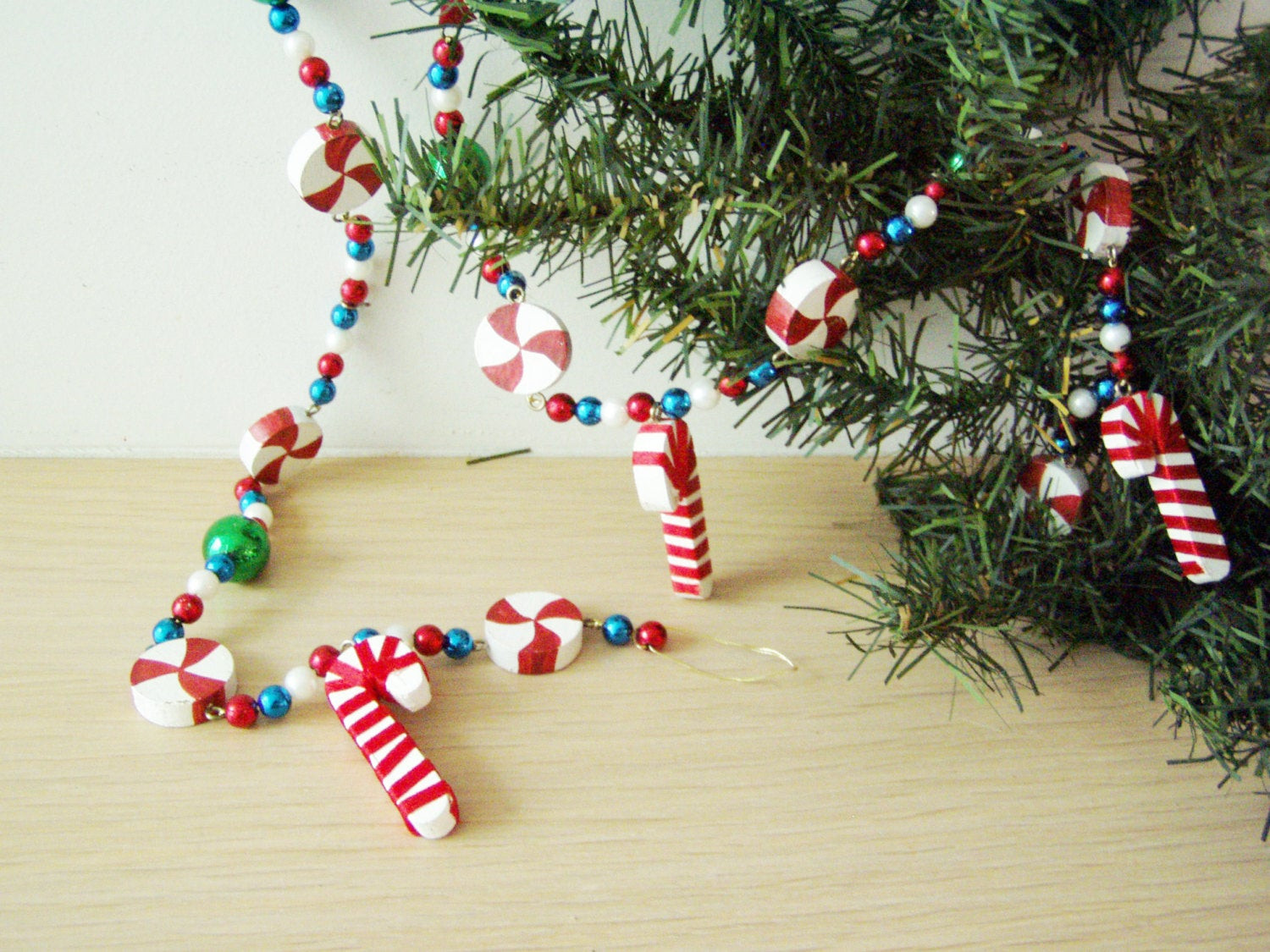 Christmas Candy Garland
 Vintage Christmas garland candy cane and sweets by
