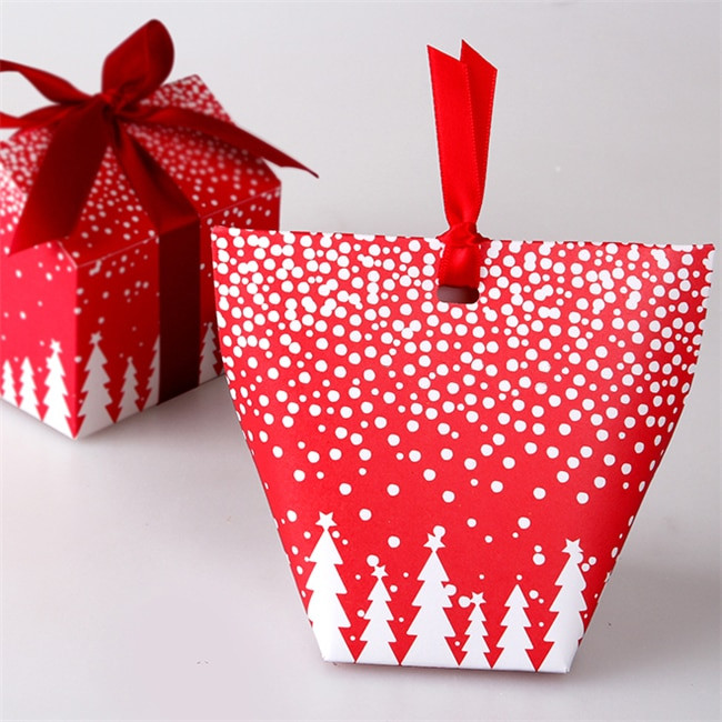 Christmas Candy Gift Box
 Small candy boxes Christmas tree packaging t box of