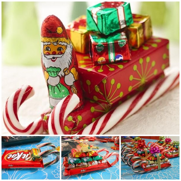 Christmas Candy Gifts
 Wonderful DIY Christmas Candy Cane Sleigh
